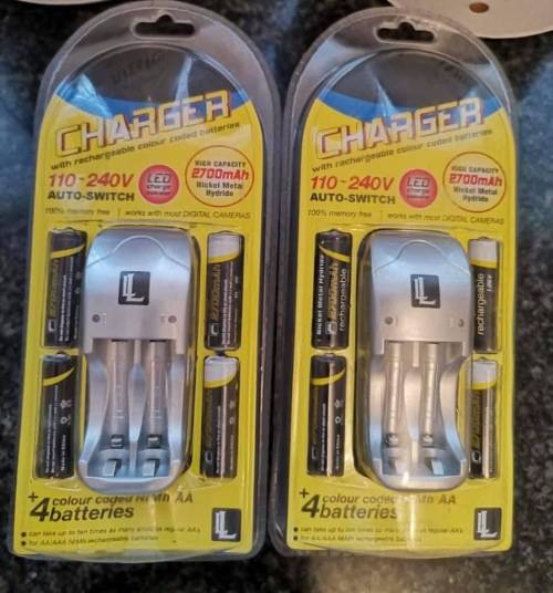 Brand new AA NIMh Rechargeable Batteries and Charger (Big Sale)