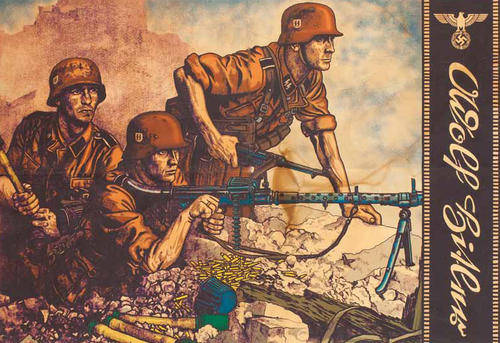 ww2 German germany waffen ss division propaganda poster  Print nazi