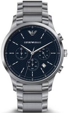Emporio Armani (2486) Men's Black Dial Stainless Steel Watch