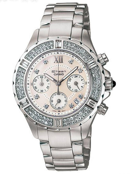 ** Stunning !! ** Brand New - Casio Sheen Female Sport Chronograph Watch