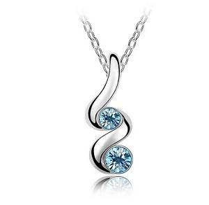 STUNNING !! 18K GOLD PLATED LOVE ANGEL NECKLACE & PENDANT MADE WITH SWAROVSKI ELEMENTS