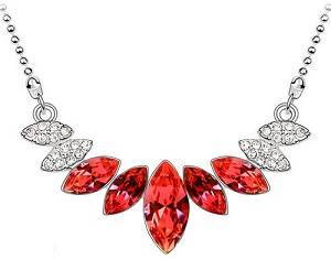 3 COLORS - 18K GOLD PLATED ANGEL EYE NECKLACE PENDANT MADE WITH SWAROVSKI ELEMENTS