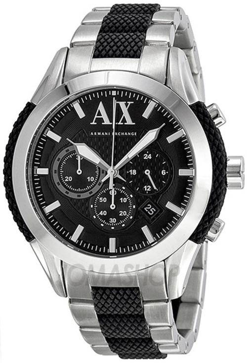 ## MUST HAVE ## ARMANI EXCHANGE Men's Black Stainless Steel Quartz Watch - Stylish !!