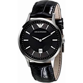 ## MUST HAVE !! ## Emporio Armani Classic Black Dial Quartz Watch - STYLISH !!