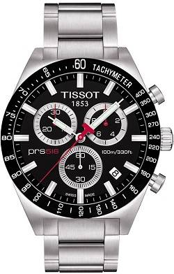 TISSOT PRS516 Men's Silver Swiss Chronograph Stainless Steel Watch - New in Box !!