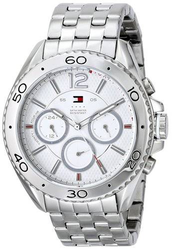 ## NEW ARRIVAL ##  Tommy Hilfiger Mens Silver Stainless Steel Chronograph Watch - MUST HAVE !!