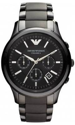 Emporio Armani Men's Black Dial Ceramic Quartz Watch - Must Have !!