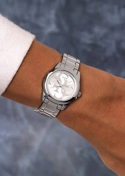 Guess Ladies Silver-Tone Stainless Steel Watch