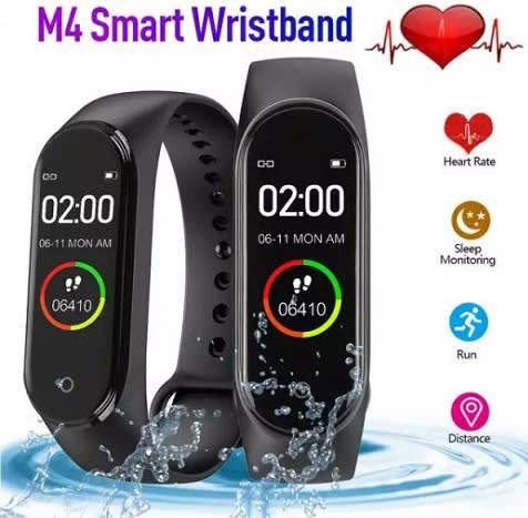 M4 Professional Fitness Bracelet I Heart Rate, Blood Pressure, Blood Oxygen, Calories - 3 Colors