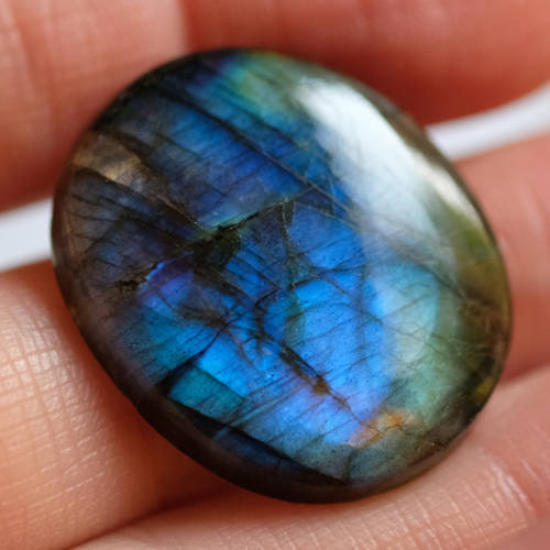 31.4ct Peacock Labradorite Cabochon - DISCOUNTED