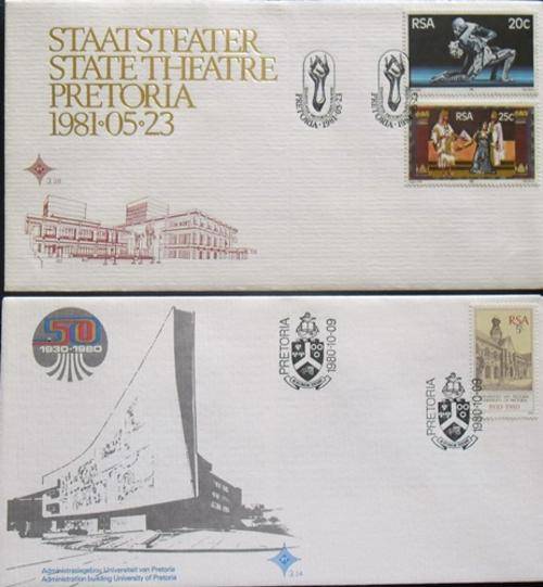 ## FDC with stamps from RSA State Theathre & Unisa ##