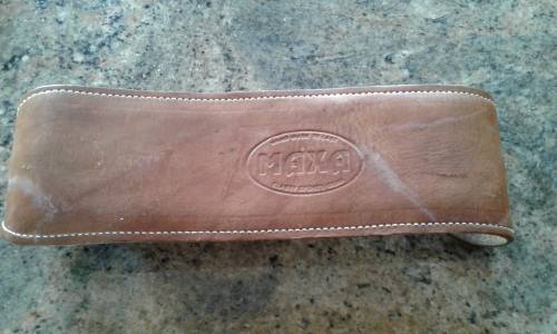 Leather Weight Lifting Belt MAXA SIZE M (HAND MADE TO LAST CLASSY SPORTS GEAR)