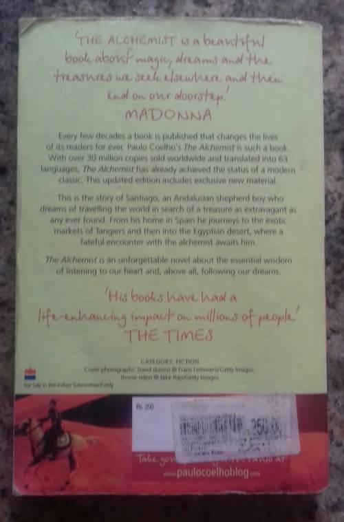 The Alchemist by Paulo Coelho (Paperback)