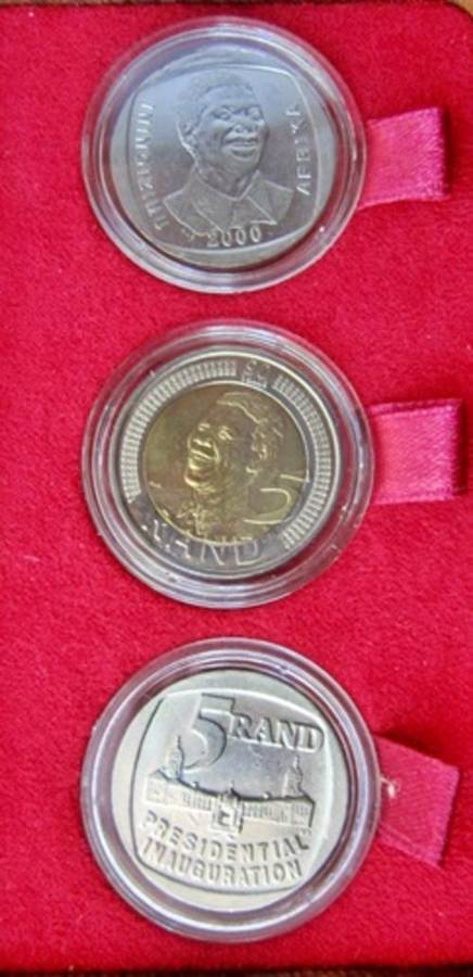 The 3 x Mandela's 1994,2000,& 2008 in Rosewood Box