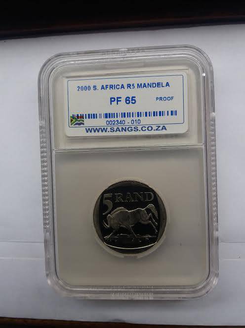 2000 SMILEY  Mandela  R5 SANGS  Graded "PF65" Proof