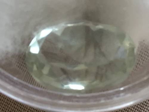 4.25ct. NATURAL GREEN TOPAZ, OVAL 13mm x 10mm VVS.