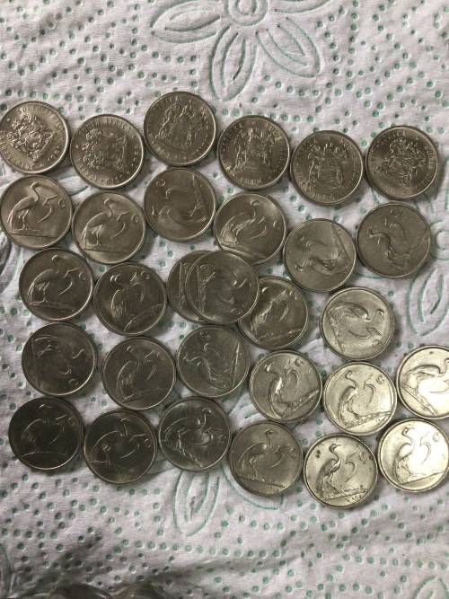 30 X UNCIRCULATED 1980`s SAR 5c COINS, BID PER COIN .