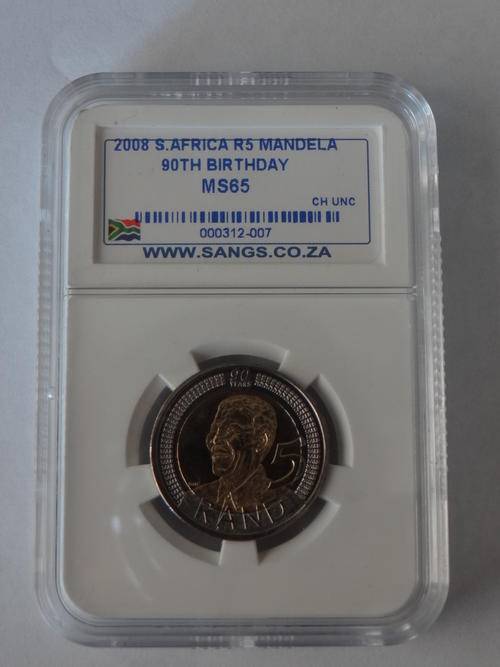 # Madiba #  2008 R5 90th Birthday SANGS MS65