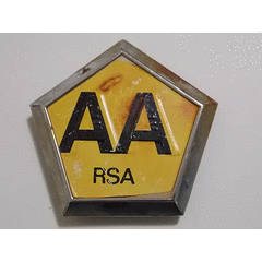 Republic of South Africa "AA" Metal Car Badge.