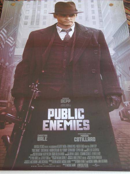 ORIGINAL CINEMA MOVIE POSTER "PUBLIC ENEMIES"