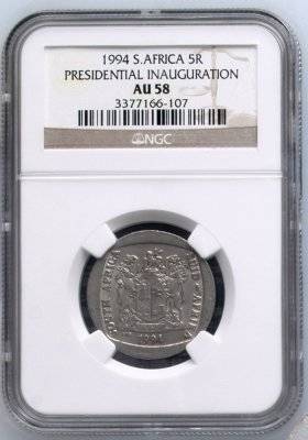 1994 Inauguration R5 - **NGC Graded - AU58** 1 OF 571 IN THIS GRADE