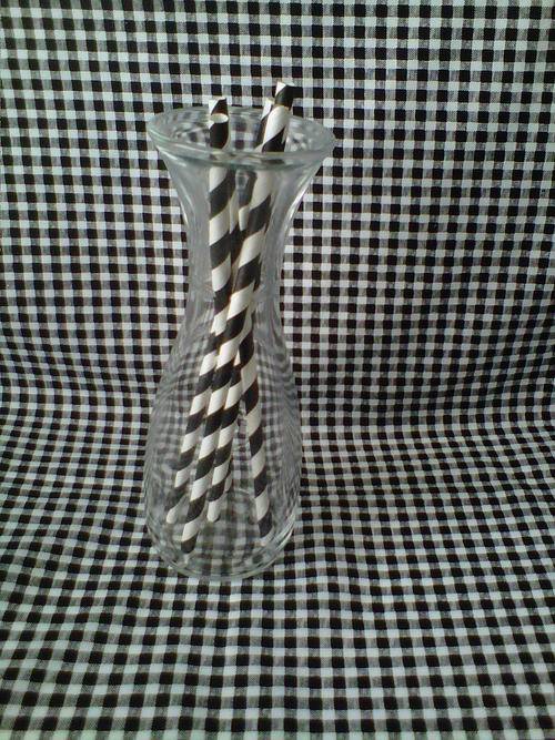 Drinking STRAWS - black striped