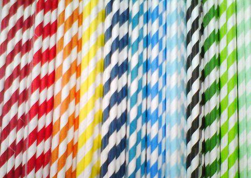 STRAWS - POLKADOT coloured straws = DARK PINK