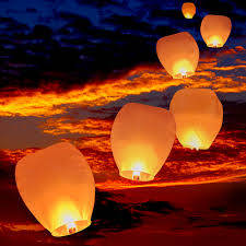 Sky lanterns - WHITE