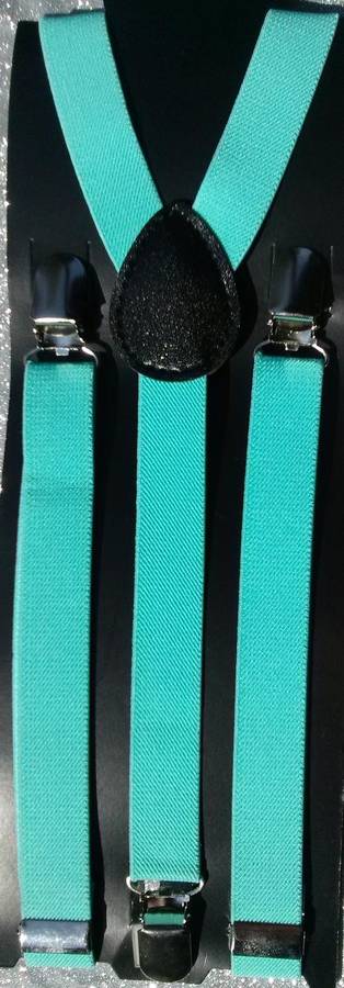 Mens/childrens suspenders / braces - minty turquoise (LAST 1 IN STOCK)