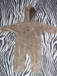Super Soft Winter Babygrow Brown Giraffe