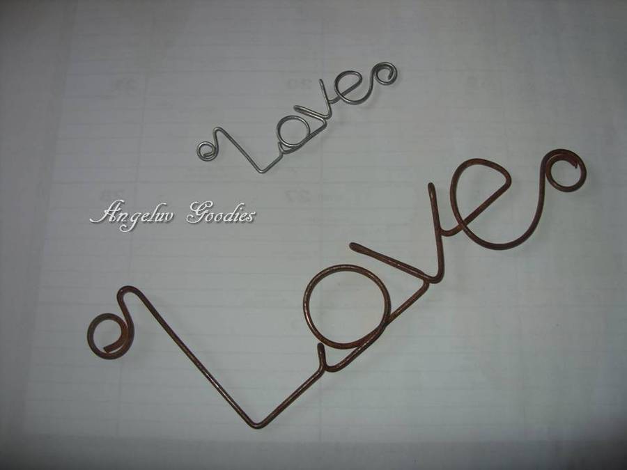 Wedding Decorations - LOVE wire art words - medium ANY WORD AVAILABLE