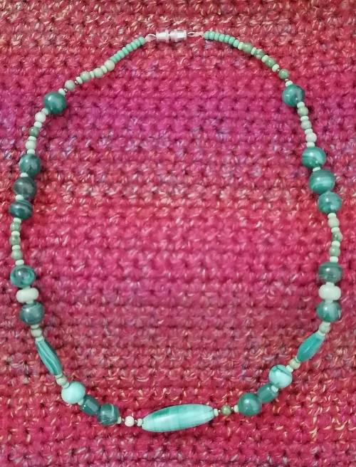 A lovely malachite  necklace