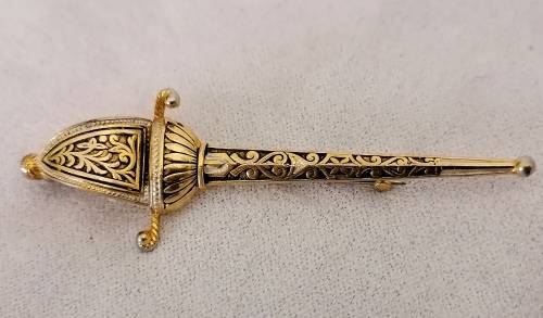 A stunning toledo work sword brooch