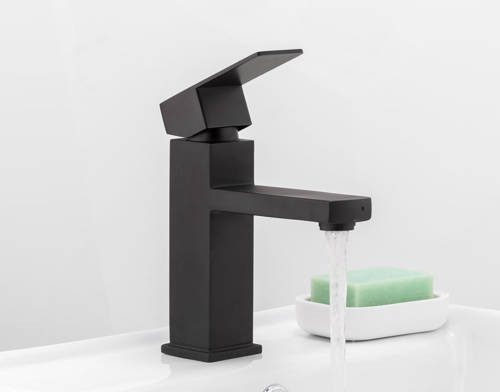 Exel Black Square Basin Mixer