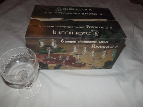 Set of Luminarc Coupe Champagne Glasses - No Reserve