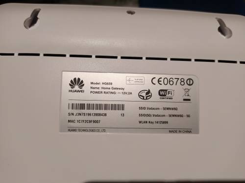 Huawei HG659 Vodacom VDSL/ADSL Router