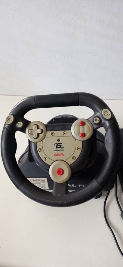 Gamester Dual Force Racing Steering wheel and pedals for PS2 (read description)