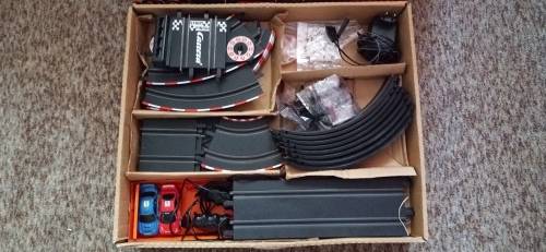 Late entry!! Carerra Go!!! Rally Drift slot car race set (1:43 scale) - in box! (read description)