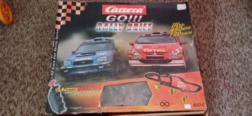 Late entry!! Carerra Go!!! Rally Drift slot car race set (1:43 scale) - in box! (read description)