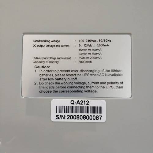 Mini UPS 12000mah Power Supply For Internet Backup, CCTV, Modem And LED`s