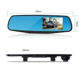 Dash Cam - Rearview Mirror Dual Channel DVR Recording Full HD 1080p Camera