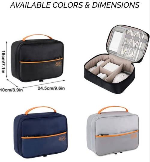 Portable Cable & Tech Organizer Bag