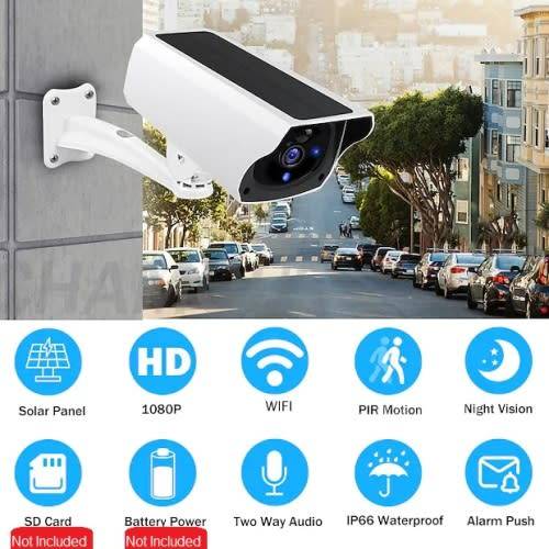 Solar WiFi Bullet Camera - Battery Powered IP Camera FO-C214