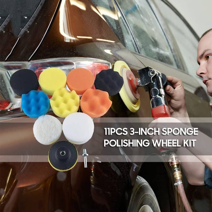 Car Foam Drill Polishing Pad - 11 Piece