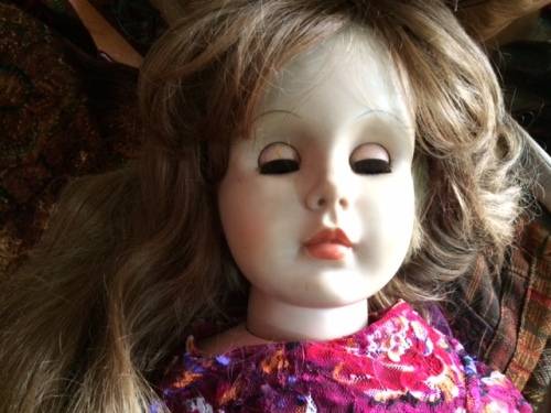 Gorgeous Tall Vintage Doll with Wig and Party Dress - 87 cm tall with code  AE 3651