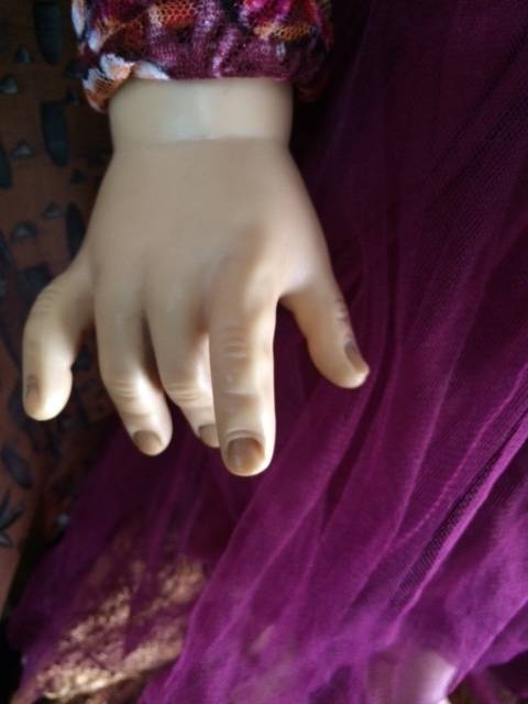 Gorgeous Tall Vintage Doll with Wig and Party Dress - 87 cm tall with code  AE 3651