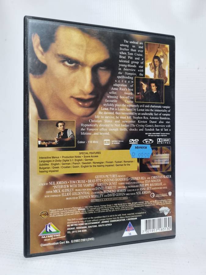 Interview with the Vampire DVD by Tom Cruise - Brad Pitt, Antonio Banderas & Stephen Rea