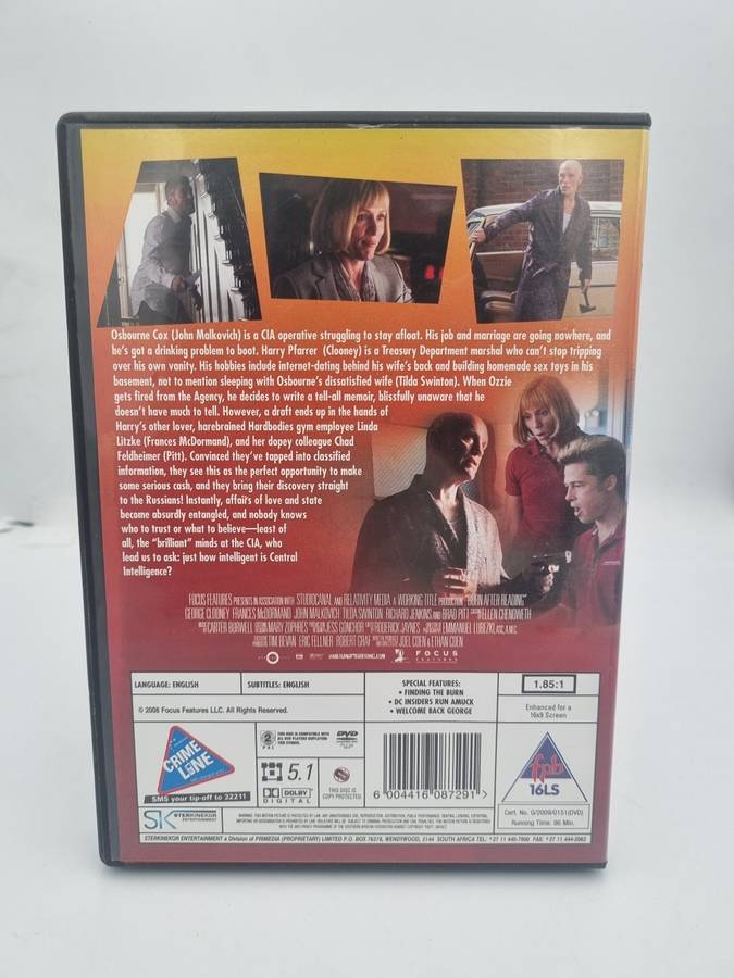Burn After Reading DVD - George Clooney & Brad Pitt