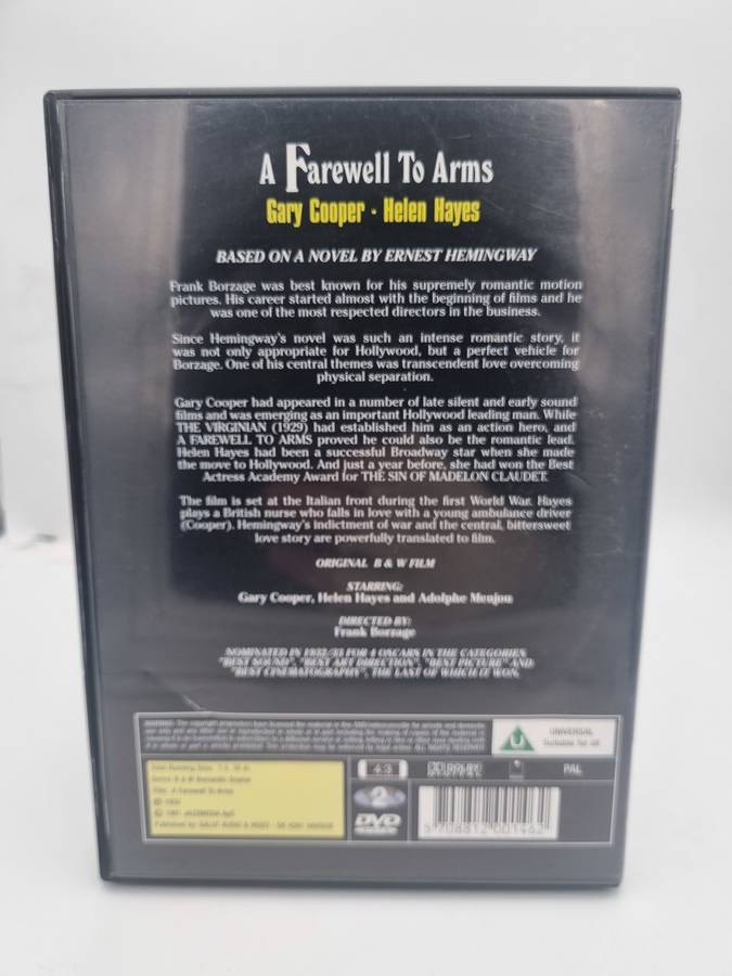 A Farewell to Arms DVD - Gary Cooper & Helen Hayes
