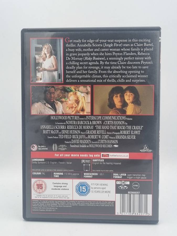 The Hand that Rocks the Cradle DVD - Rebecca De Morny & Annabella Sciorra